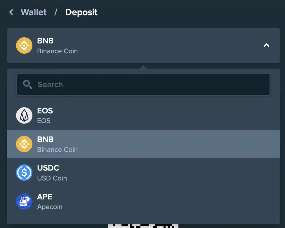 Stake Binance payment option image 3