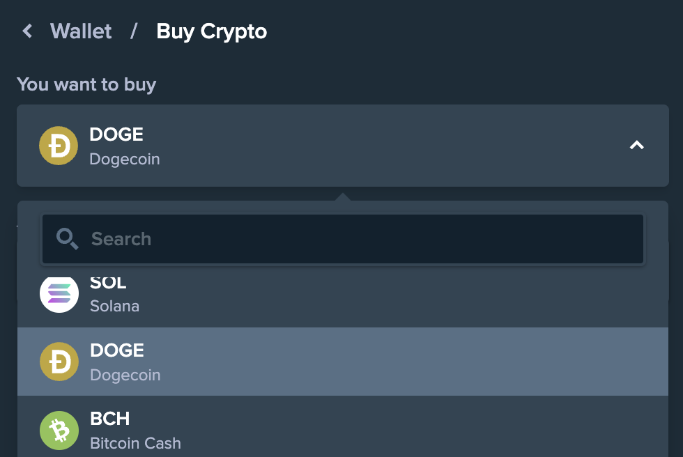 Stake DOGE payment option image 6 here