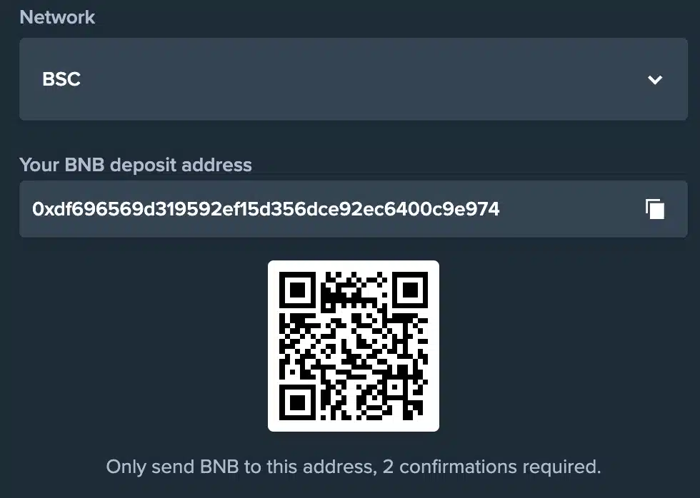 Stake Binance payment option image 4