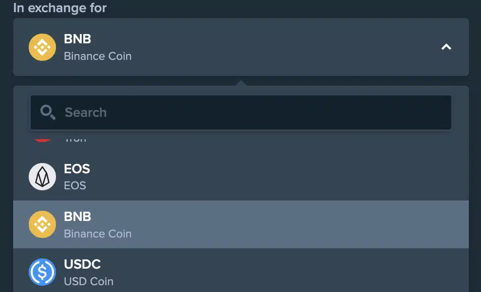 Stake Binance payment option image 8